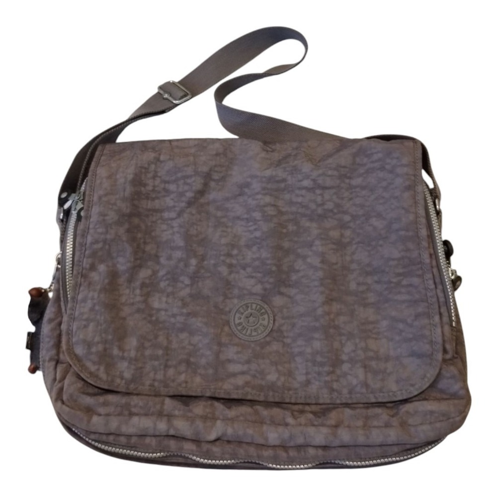 Kipling Messenger Crossbody Office Bag Large Grey Adjustable Strap Preppy Unisex